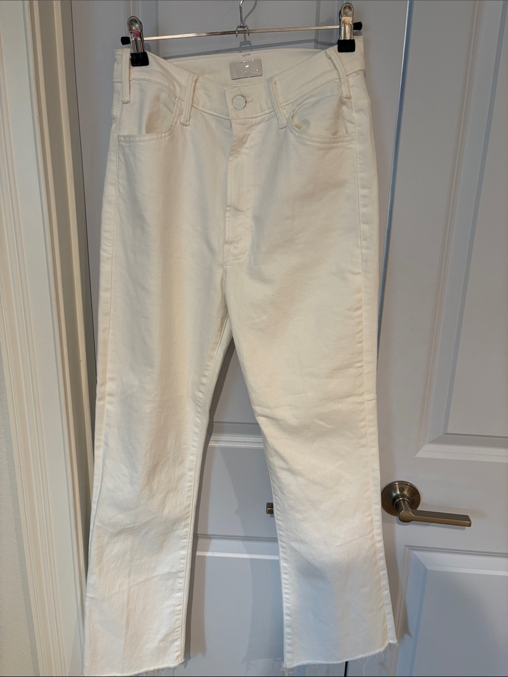 MOTHER Men’s White Bootcut Jeans